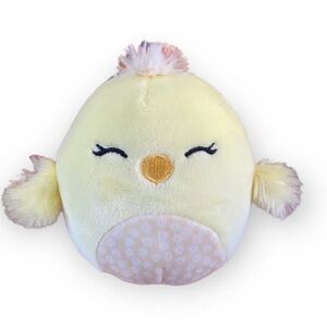 Squishmallows Aimee Chick Flowers Clip On 3.5" 2023 Easter Spring Plush NEW